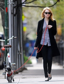 Emma Stone nedá na prechádzky so svojim chlpáčom dopustiť